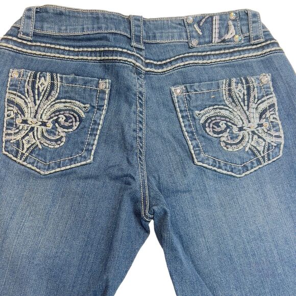 Zenim Denim Jeans Women's 5-Pocket Capri Mid-low Rise natural waist Sz‎ 6 pants - Picture 3 of 10